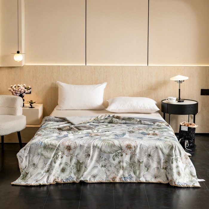 91家纺网 家纺一手货源 找家纺 眠多宝 2025新款舒适莱赛尔纤维夏被被子被芯 梦境