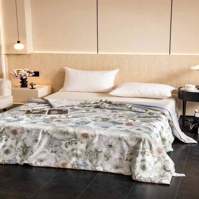 91家纺网 家纺一手货源 找家纺 眠多宝 2025新款舒适莱赛尔纤维夏被被子被芯 梦境