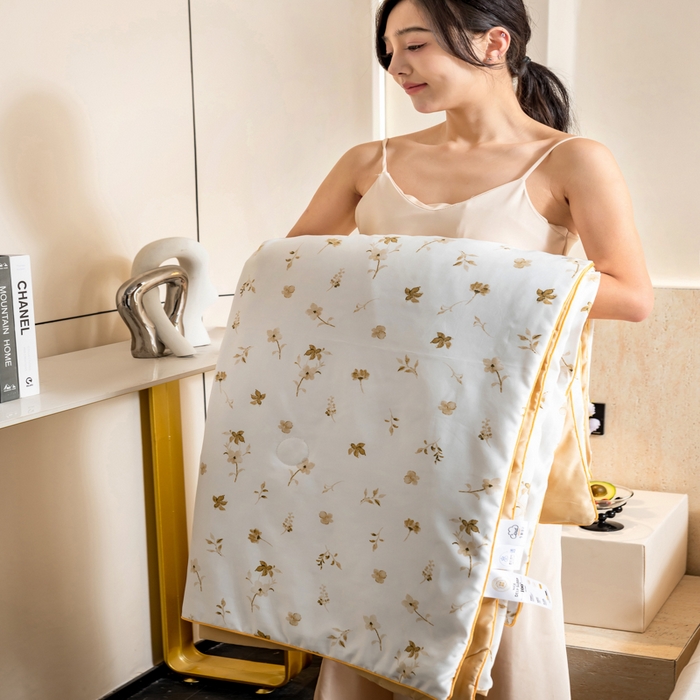 91家纺网 家纺一手货源 找家纺 眠多宝 2025新款舒适莱赛尔纤维夏被被子被芯 梦莱