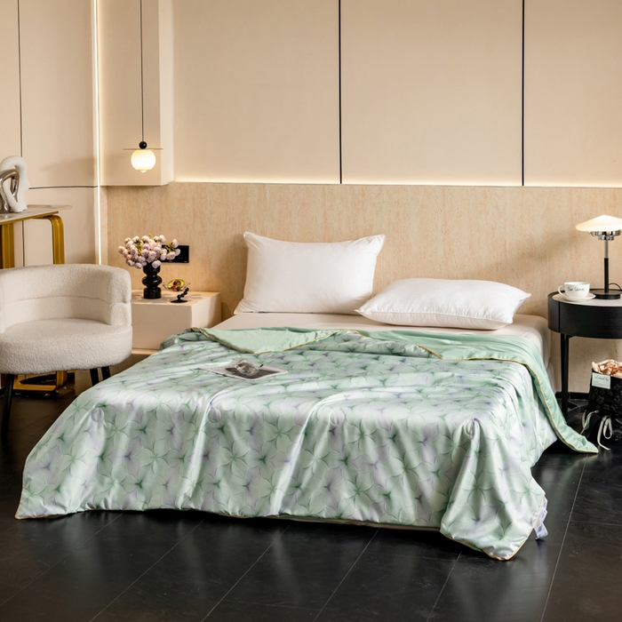 91家纺网 家纺一手货源 找家纺 眠多宝 2025新款舒适莱赛尔纤维夏被被子被芯 秘密