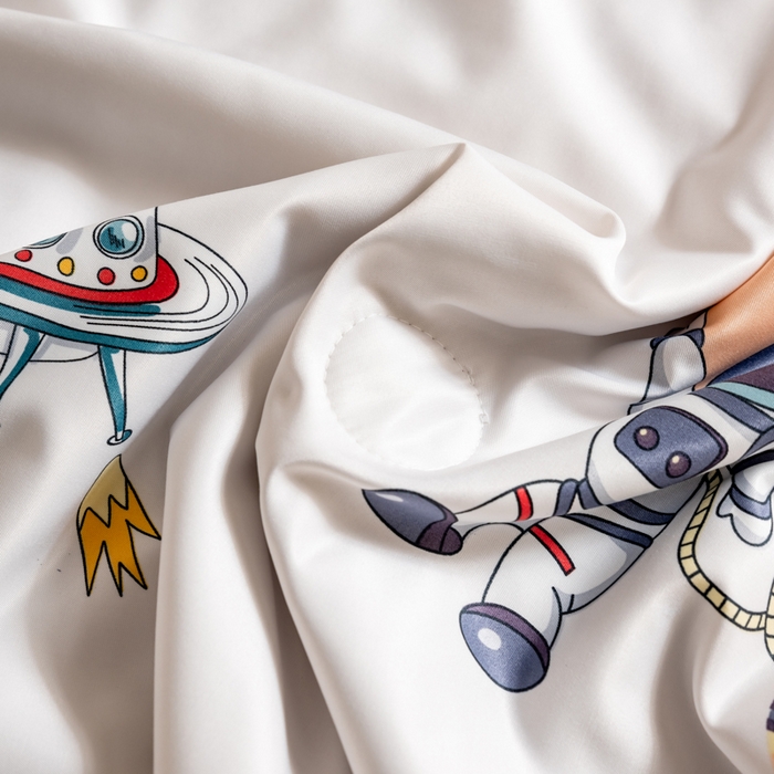 91家纺网 家纺一手货源 找家纺 眠多宝 2025新款舒适莱赛尔纤维夏被被子被芯 宇航员