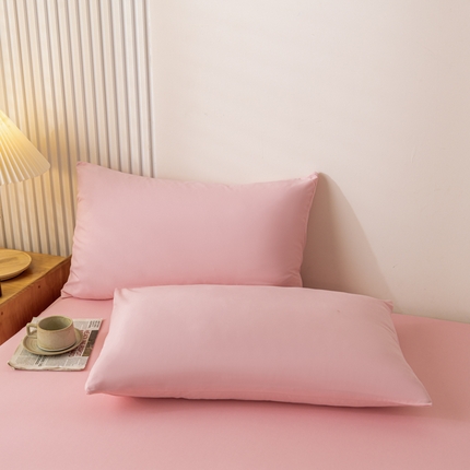 91家纺网 家纺一手货源 找家纺 梵克保罗 2025新款亲肤磨毛舒适柔软纯色Q系列枕套 Q-淡粉