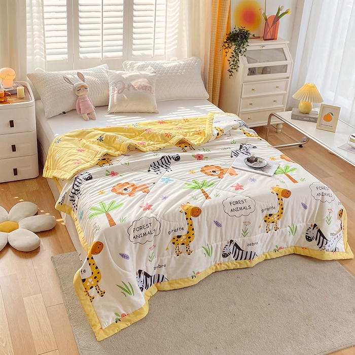 91家纺网 家纺一手货源 找家纺 （自己工厂 有网销大热款 网销帮推可合作优惠）2025新款全棉夏被空调被夏凉被纯棉夏季儿童棉花薄被子 欢乐谷