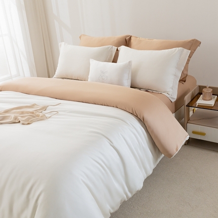 91家纺网 家纺一手货源 找家纺 （总）121  2025新款60s支进口兰精天丝四件套-秋风QIUFENG系列（场景二）