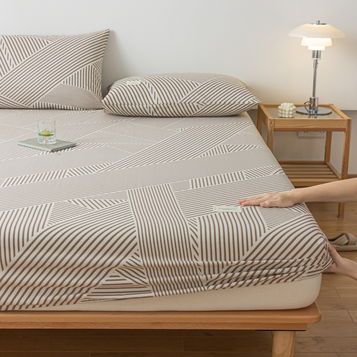 91家纺网 家纺一手货源 找家纺 梵克保罗 2025新款亲肤舒适全棉印花系列床笠 简尚