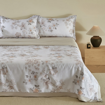 91家纺网 家纺一手货源 找家纺 （总）巴宝路 2025新款斯佩洛（spello）安芯丝抗菌防螨低敏控敏天丝夏被四件套（配送包装）