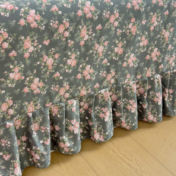 91家纺网 家纺一手货源 找家纺 2025新款全棉花边款床单 白兰地