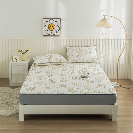 91家纺网 家纺一手货源 找家纺 （总）卢赛尔 2025新款凉感丝提花凉席床笠款