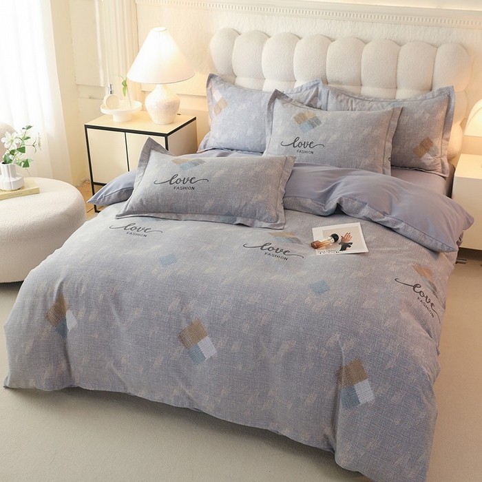 91家纺网 家纺一手货源 找家纺 幸嘉轩 2025新款全棉喷气加厚磨毛单被套 芬德拉-灰