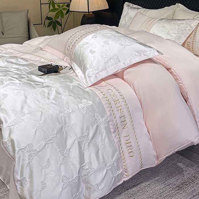 91家纺网 家纺一手货源 找家纺 （总）艾米家居 2025新款轻奢浮雕系列凉感丝水洗真丝四件套