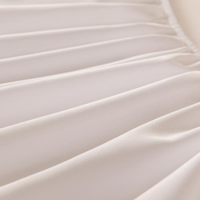 91家纺网 家纺一手货源 找家纺 梵克保罗 2025新款简约纯色亲肤磨毛床笠 纯白