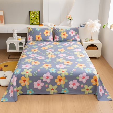 2025新款老粗布床单老粗布凉席系列-凉席 莓影缤纷