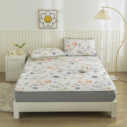 91家纺网 家纺一手货源 找家纺 （总）卢赛尔 2025新款凉感丝提花凉席床笠款