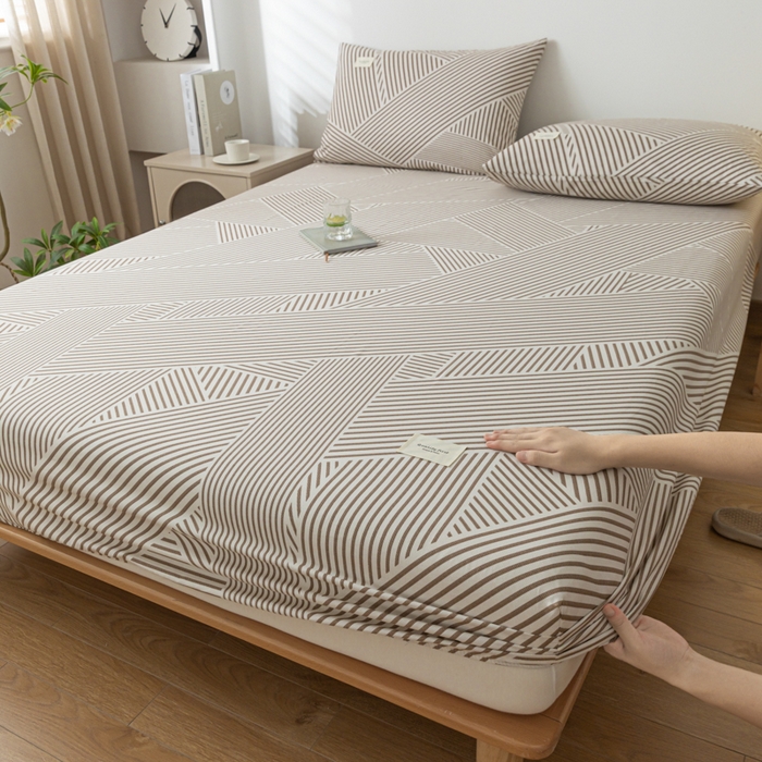 91家纺网 家纺一手货源 找家纺 梵克保罗 2025新款亲肤舒适全棉印花系列床笠 简尚