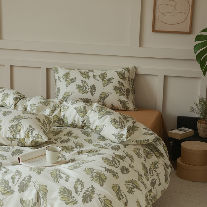 91家纺网 家纺一手货源 找家纺 棉眠 2025新款春夏花间牧歌田园系列四件套 暮色仙草