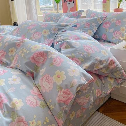 2025新款亲肤舒适全棉印花单被套系列 纷然花朵
