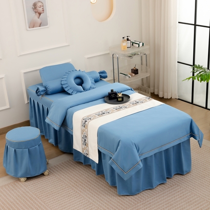 千姿坊美 容床罩 2025新款永恒美 容床四件套 601永恒深蓝