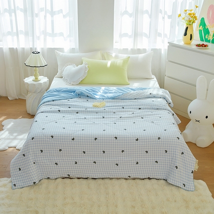 91家纺网 家纺一手货源 找家纺 （总）梦恬佳 2025新款A类水洗皱皱棉夏凉被