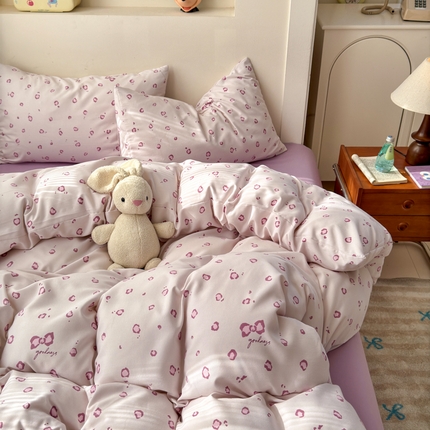 91家纺网 家纺一手货源 找家纺 （总）冕悠家纺 2025新款热款A类高克重针织双层纱四件套系列 （提供买家秀）