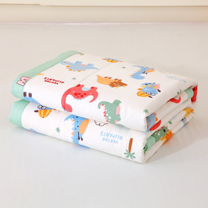 91家纺网 家纺一手货源 找家纺 （自己工厂 有网销大热款 网销帮推可合作优惠）2025新款全棉夏被空调被夏凉被纯棉夏季儿童棉花薄被子 恐龙萌游记