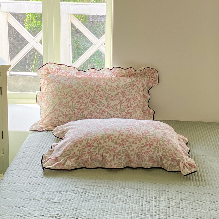 91家纺网 家纺一手货源 找家纺 仟网汇 2025新款赫本针织双层纱床盖四件套 沐晴