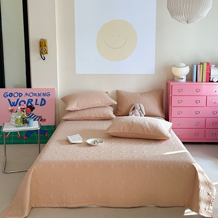 漫调家纺 2025新款繁星水洗床盖夏被 繁星咖