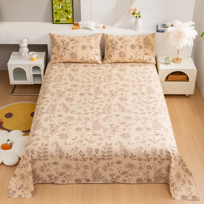 91家纺网 家纺一手货源 找家纺 2025新款老粗布床单老粗布凉席系列-凉席 恬静