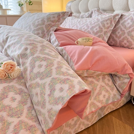 91家纺网 家纺一手货源 找家纺 幸嘉轩 2025新款全棉喷气加厚磨毛单被套 爱丽丝