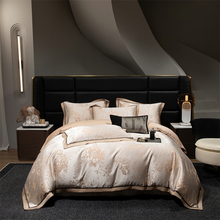 91家纺网 家纺一手货源 找家纺 （总）暖洋 2025新款600T高精密莫代尔大提花CP100支新疆长绒棉四件套全棉四件套【礼盒包装】