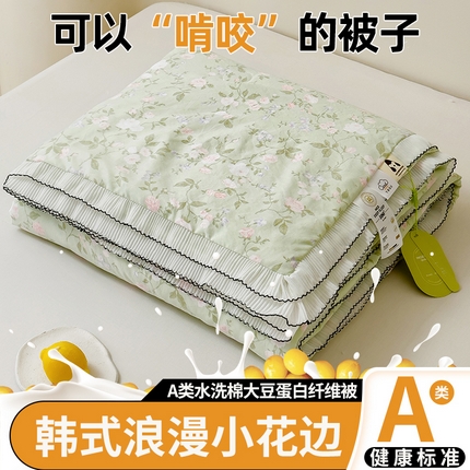 91家纺网 家纺一手货源 找家纺 （总）眠多宝 2025新款亲肤舒适水洗棉花边夏被