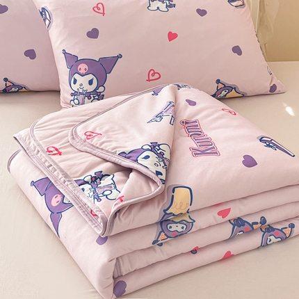 91家纺网 家纺一手货源 找家纺 暮思家居 2025新款正版授权三丽鸥A类牛奶针织棉夏被子被芯 针织棉-甜心库洛米