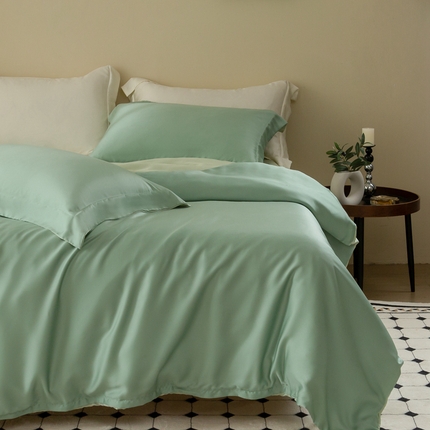 121  2025新款60s支进口兰精天丝四件套-秋风QIUFENG系列（场景一） 秋风-春芽绿