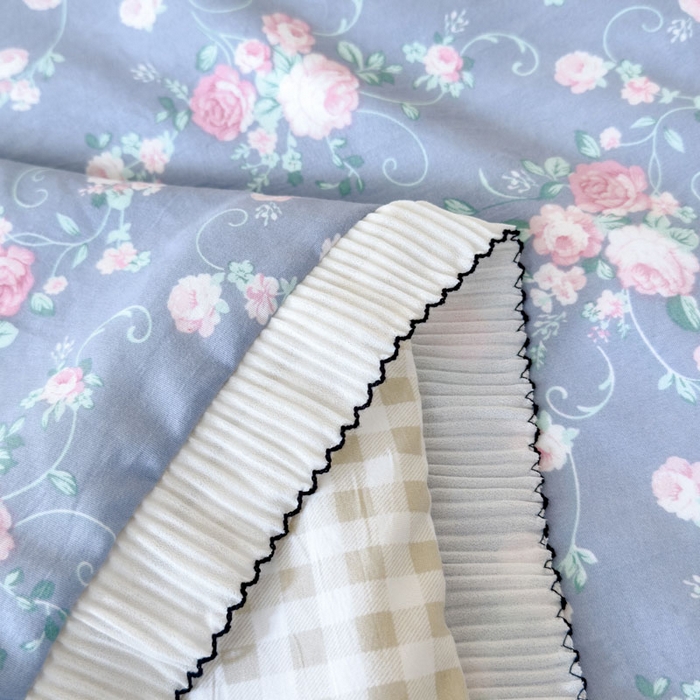 91家纺网 家纺一手货源 找家纺 眠多宝 2026新款亲肤舒适水洗棉花边夏被 浮梦