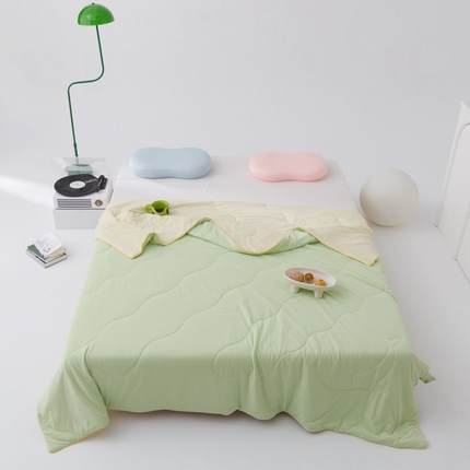 91家纺网 家纺一手货源 找家纺 （总）CINNY  高克重真170g锦氨 QMAX0.44 冷布丁凉感防蚊凉感丝夏被四件套