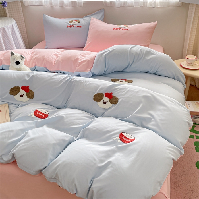 91家纺网 家纺一手货源 找家纺 （总）星座家纺 2025新款水洗棉毛巾绣四件套