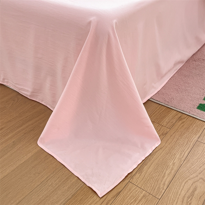 91家纺网 家纺一手货源 找家纺 星座家纺 2025新款水洗棉毛巾绣四件套 笑脸KT 蓝粉