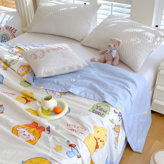 91家纺网 家纺一手货源 找家纺 （自己工厂 有网销大热款 网销帮推可合作优惠）2025新款全棉夏被空调被夏凉被纯棉夏季儿童棉花薄被子 可爱甜心