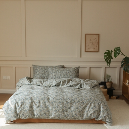 91家纺网 家纺一手货源 找家纺 （总）棉眠 2025新款春夏花间牧歌田园系列四件套