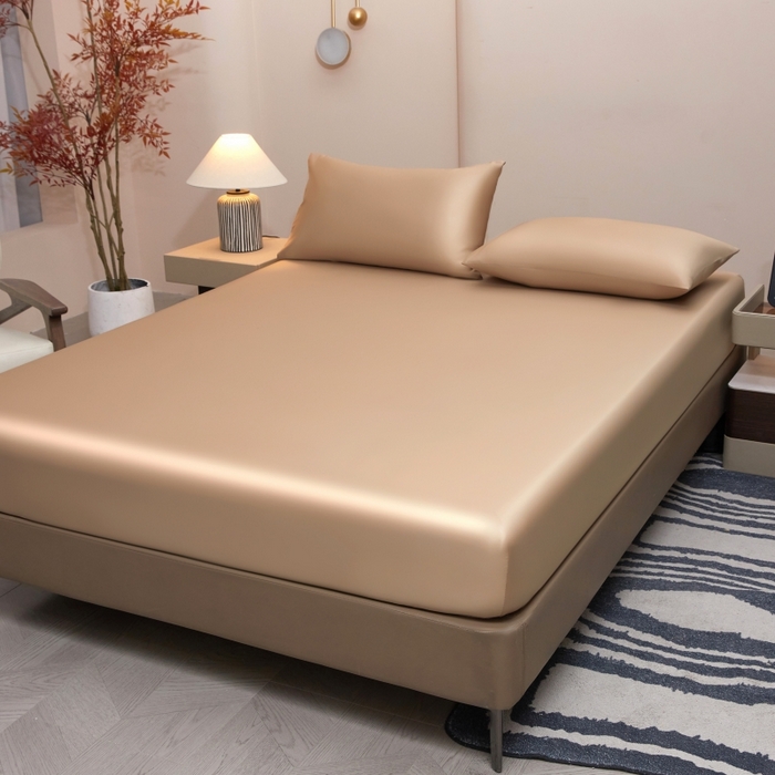 91家纺网 家纺一手货源 找家纺 梵克保罗 2025新款100支50双股全棉单品枕套 50双股-香槟金