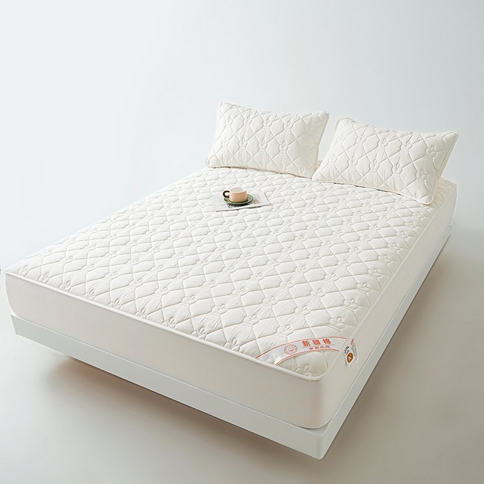 91家纺网 家纺一手货源 找家纺 （总）伊人坊 2025新款全棉纯棉大豆夹棉床护垫-皇冠系列（不防水款）