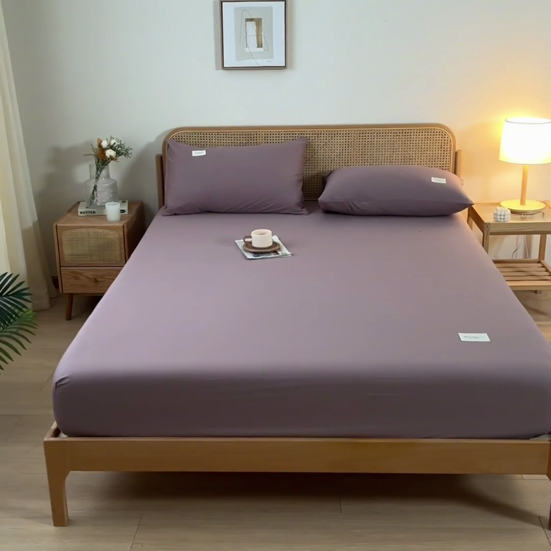 91家纺网 家纺一手货源 找家纺 梵克保罗 2025新款亲肤舒适全棉13372喷气床笠 巧棕