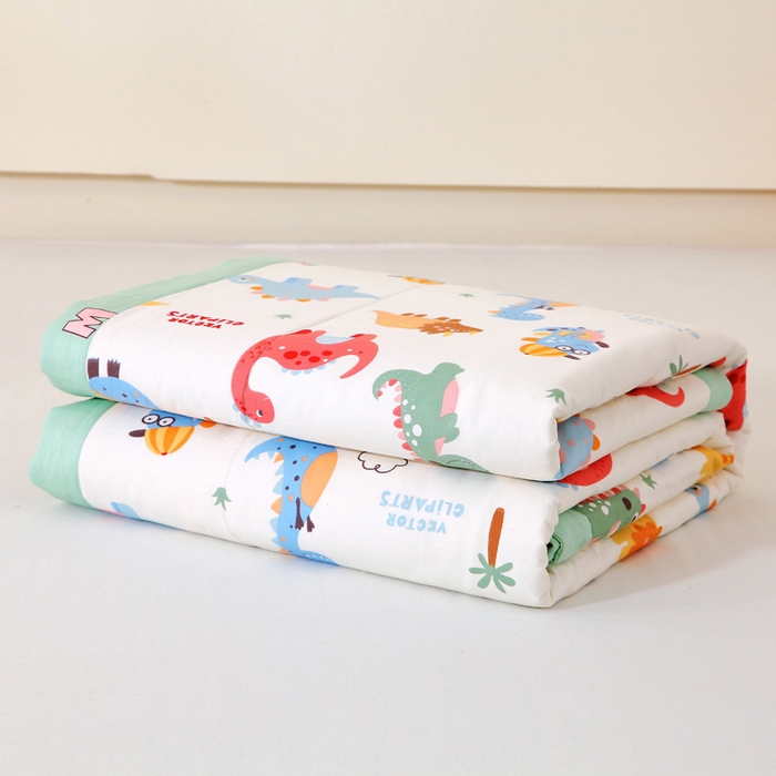 91家纺网 家纺一手货源 找家纺 （自己工厂 有网销大热款 网销帮推可合作优惠）2025新款全棉夏被空调被夏凉被纯棉夏季儿童棉花薄被子 恐龙萌游记
