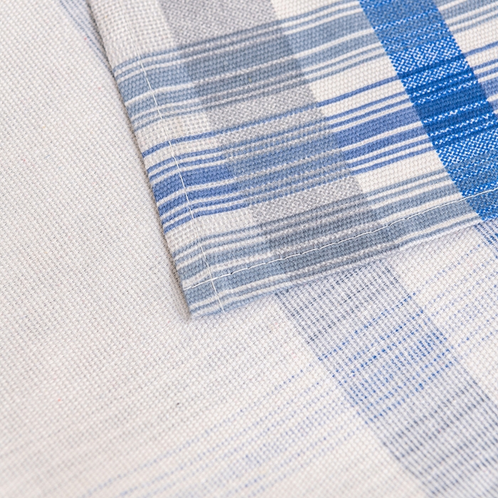 91家纺网 家纺一手货源 找家纺 2025新款老粗布床单老粗布凉席三件套系列-床单 格韵-蓝