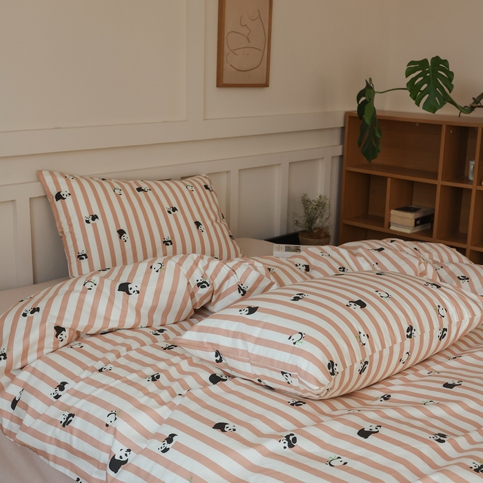 91家纺网 家纺一手货源 找家纺 棉眠 2025新款春夏花间牧歌田园系列四件套 胖达