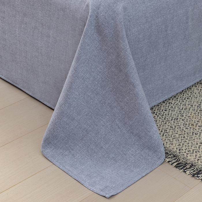 91家纺网 家纺一手货源 找家纺 2025新款老粗布床单老粗布凉席系列-凉席 浅灰