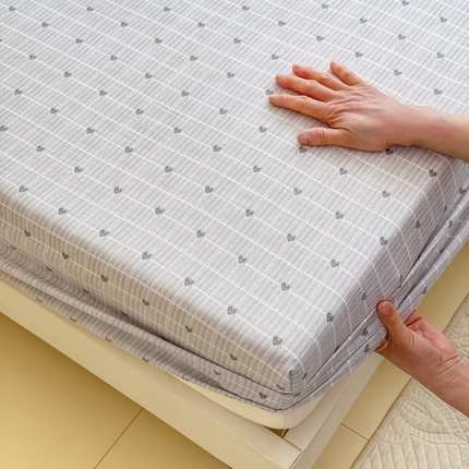 91家纺网 家纺一手货源 找家纺 （总）（买家秀）（爆款花型 不断货）2025年新款A类母婴级针织棉双层纱印花床笠三件套全棉纯棉床笠纯色床笠