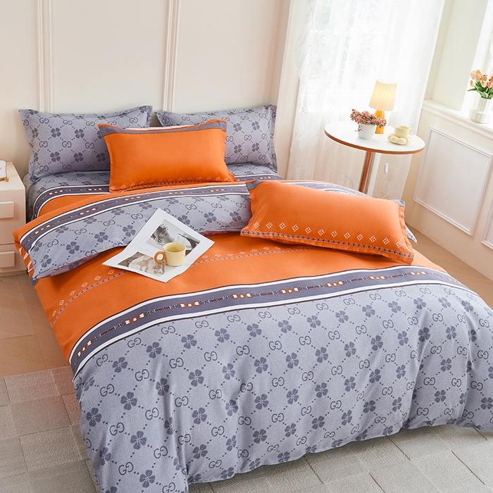 91家纺网 家纺一手货源 找家纺 爱诗诺2025加厚生态棉磨毛四件套高克重植物羊绒四件套大量现货摩登夜曲