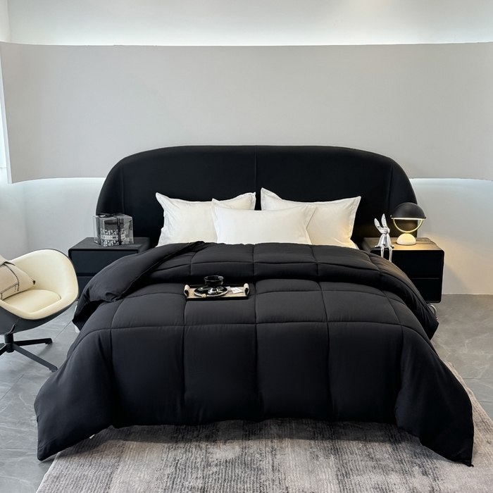 91家纺网 家纺一手货源 找家纺 畅销被业 2025新款磨毛四季被系列 磨毛-黑色