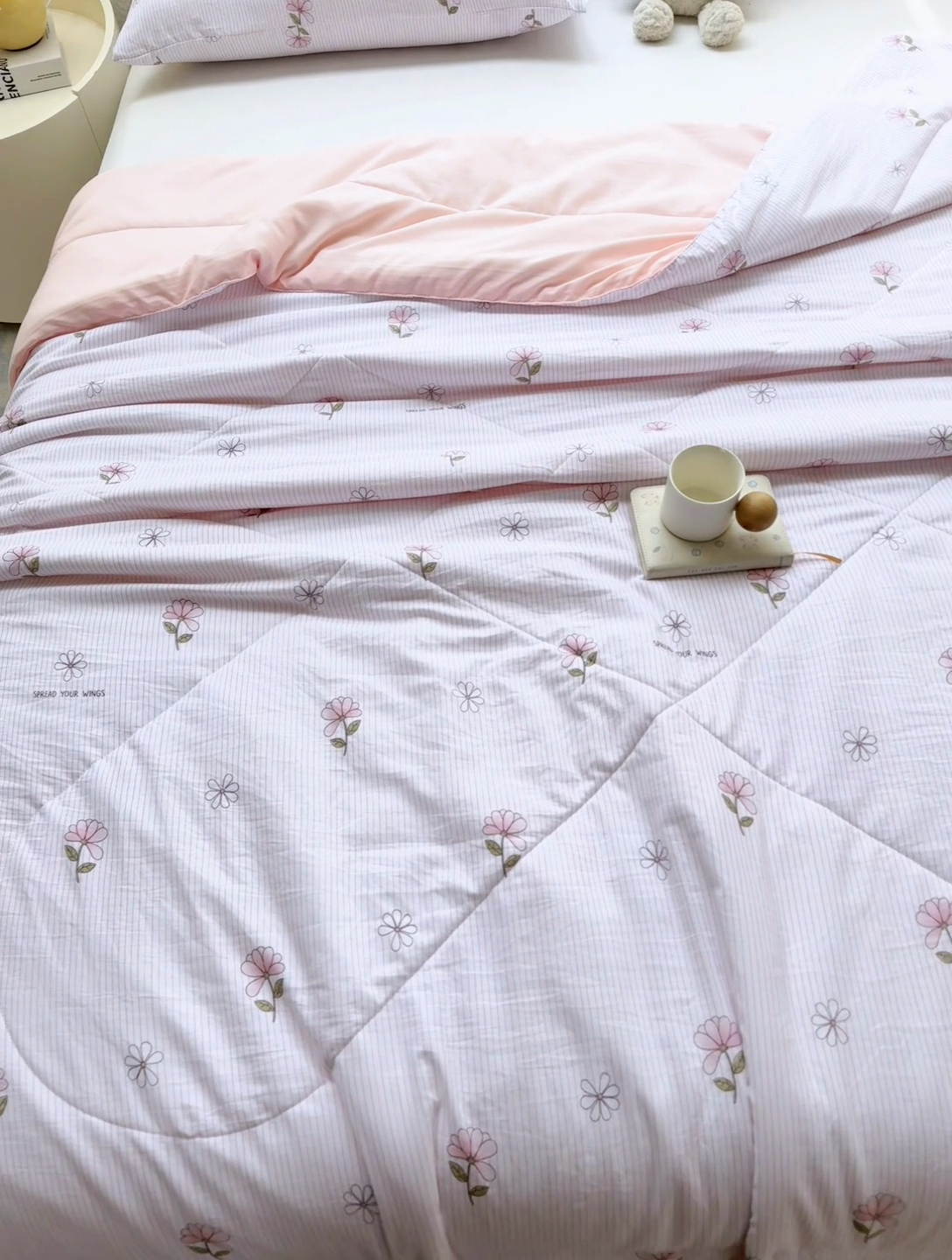 91家纺网 家纺一手货源 找家纺 穆琪 2025新款小花边印花夏被小清新夏凉被 浮花-小花边