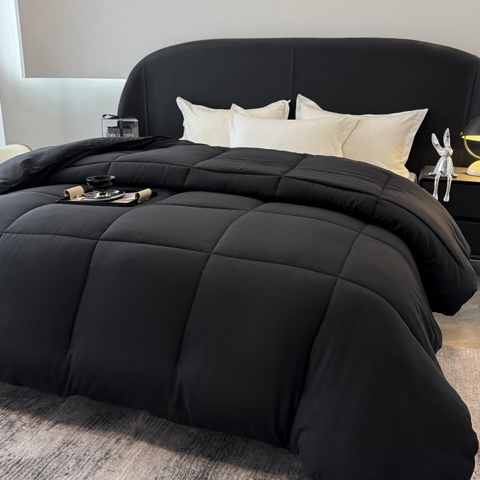 91家纺网 家纺一手货源 找家纺 畅销被业 2025新款磨毛四季被系列 磨毛-黑色